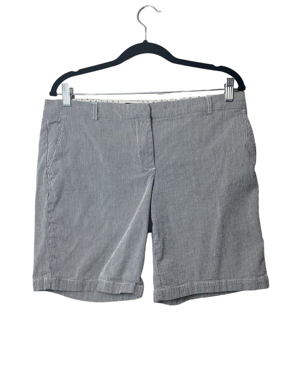 Tommy Hilfiger Womens Shorts Railroad Stripe Seersucker Texture 12